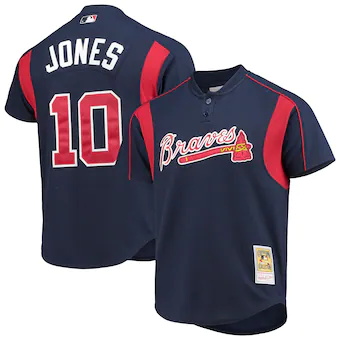 mens mitchell and ness chipper jones navy atlanta braves co